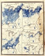 Census 1870 - Population - Density, Foreign, Colored, British American, Swedish, Norwegian, Indiana State Atlas 1876